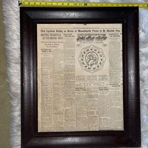 OLD ART-PAGES BOSTON GLOBE-FRIDAY MAY 31, 1935-FIRST LEGALIZED BETTING ON HORSES